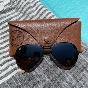 Authentic Ray Ban Aviators, Gunmetal, Black